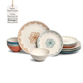 12-Piece Speckled Stoneware Dinnerware Set for 4 L20565