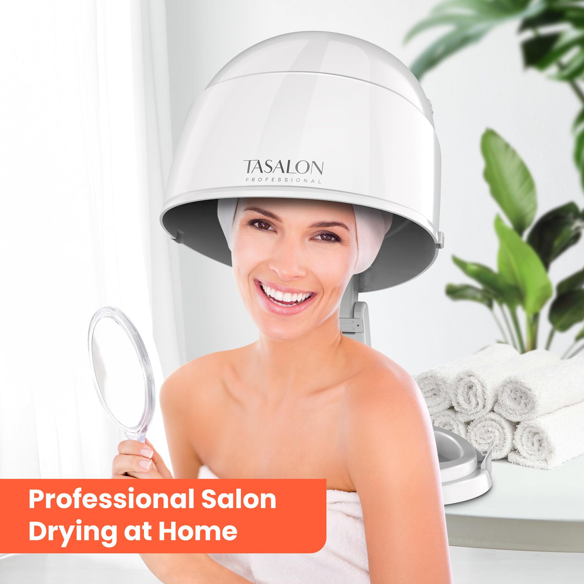 Portable Height Adjustable Hooded Hair Dryer White J4970