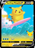 Surfing Pikachu V Full Art Rare Holo Card Y41085