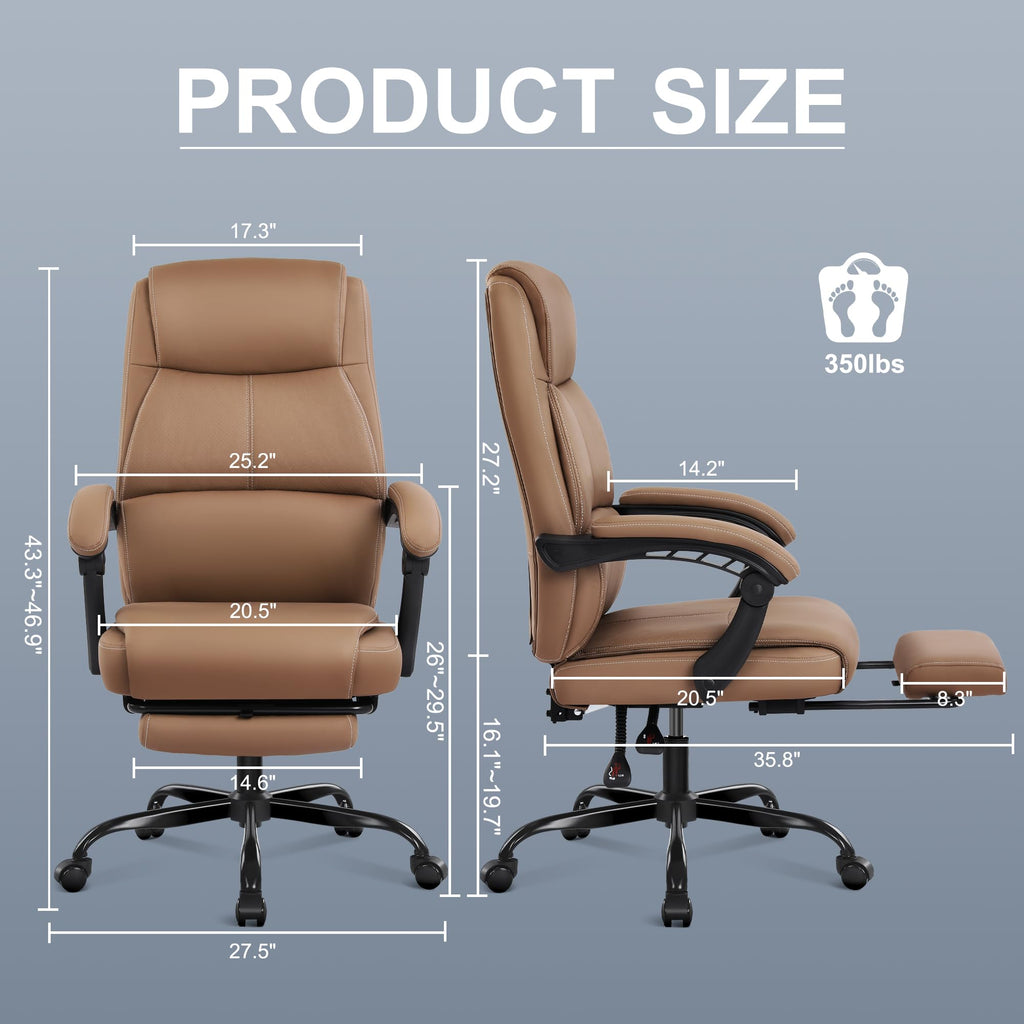Big and Tall High Back Office Chair with Footrest I40124