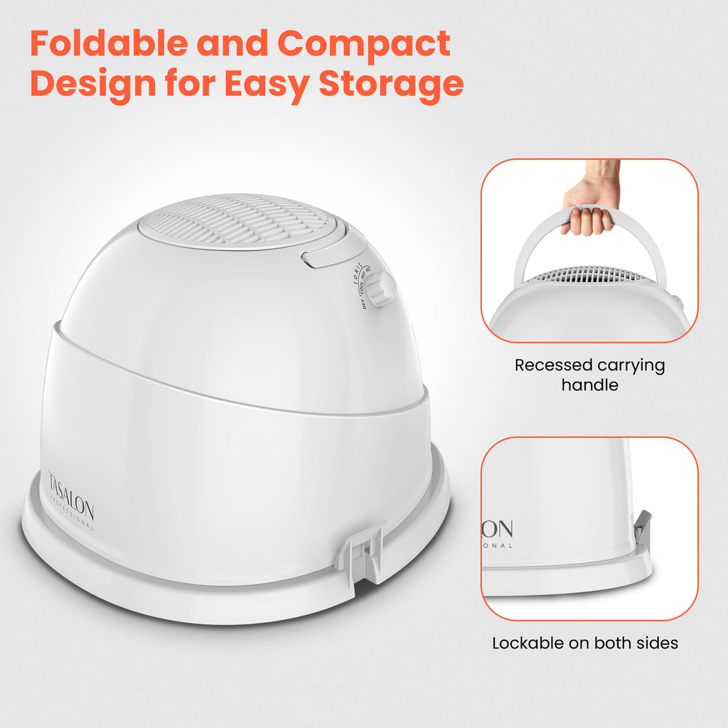 Portable Height Adjustable Hooded Hair Dryer White J4970