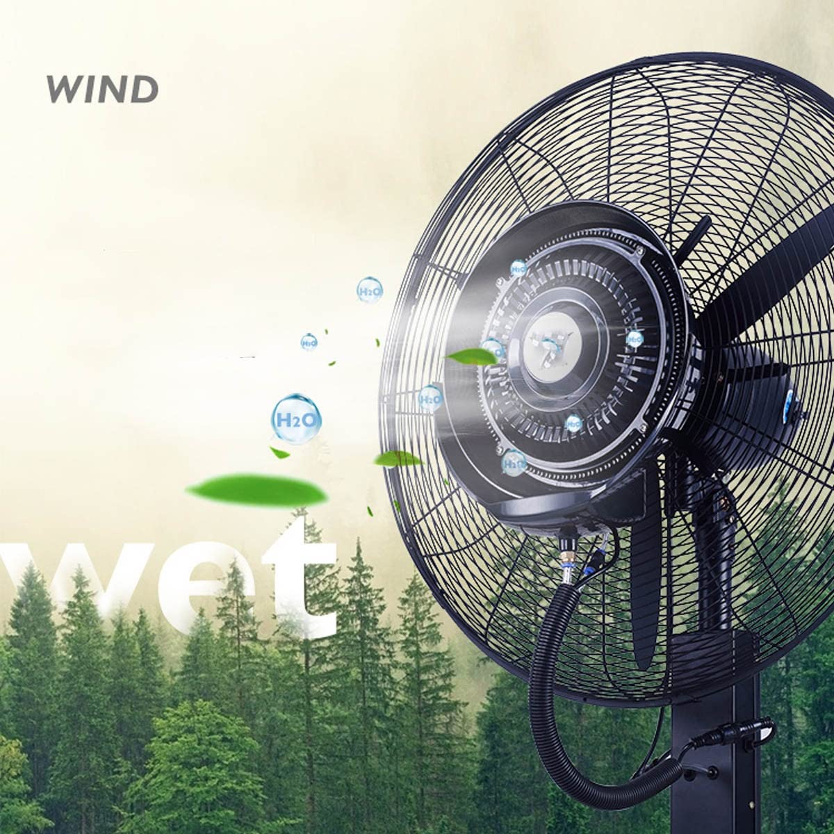 20 Inch High Velocity Metal Floor Fan with 3 Speed Settings D49045
