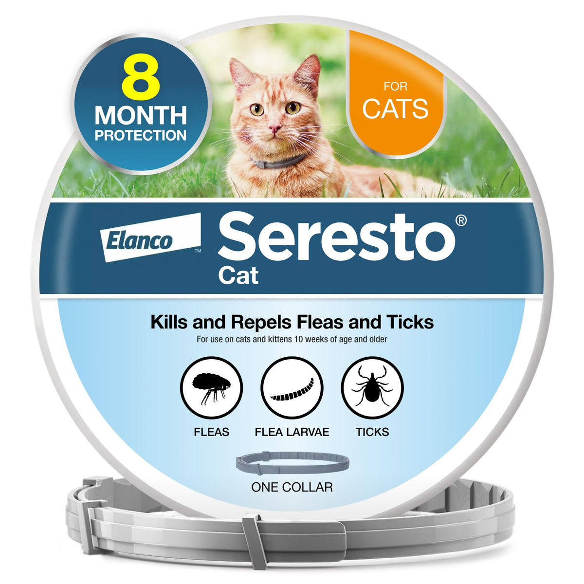 Flea & Tick Treatment & Prevention Collar for Cats X7825