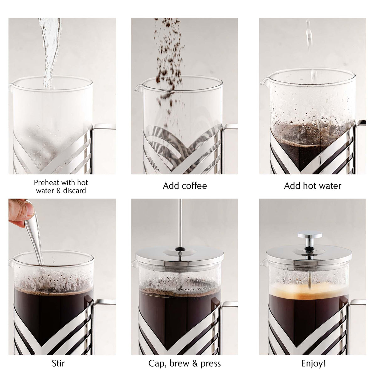 French Press Coffee Maker 34oz with 4 Filters X19989