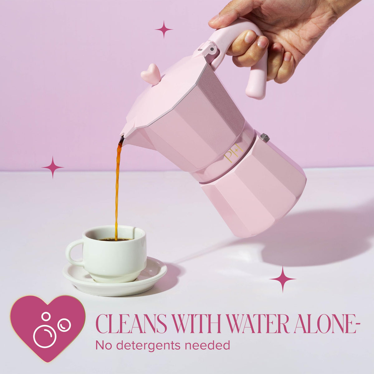 Stovetop Espresso and Coffee Maker Pink K680
