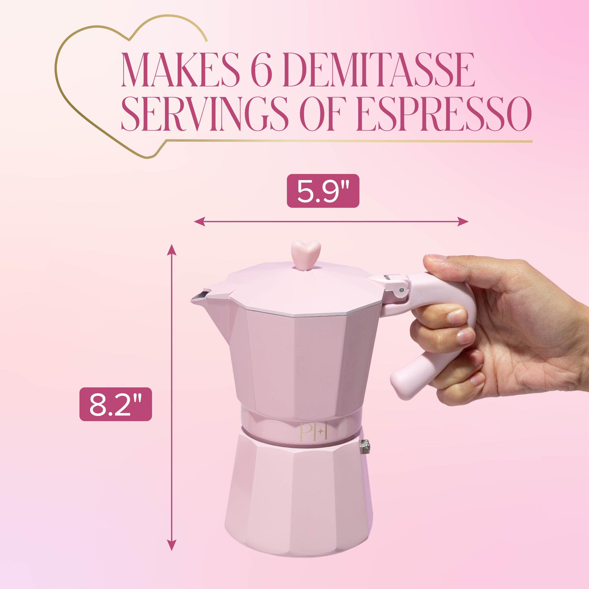 Stovetop Espresso and Coffee Maker Pink K680