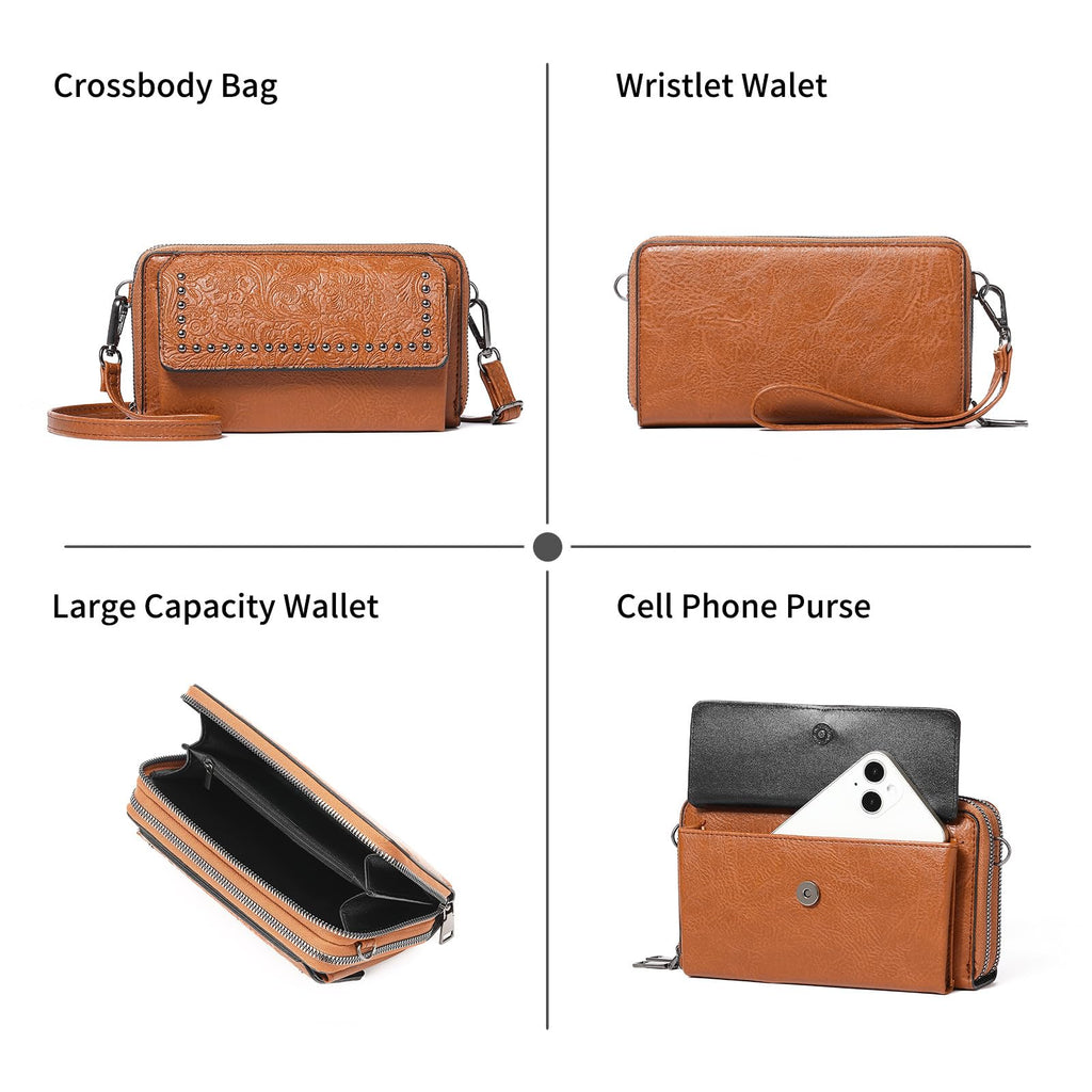 Women's Mini PU Leather Crossbody Phone Bag H529