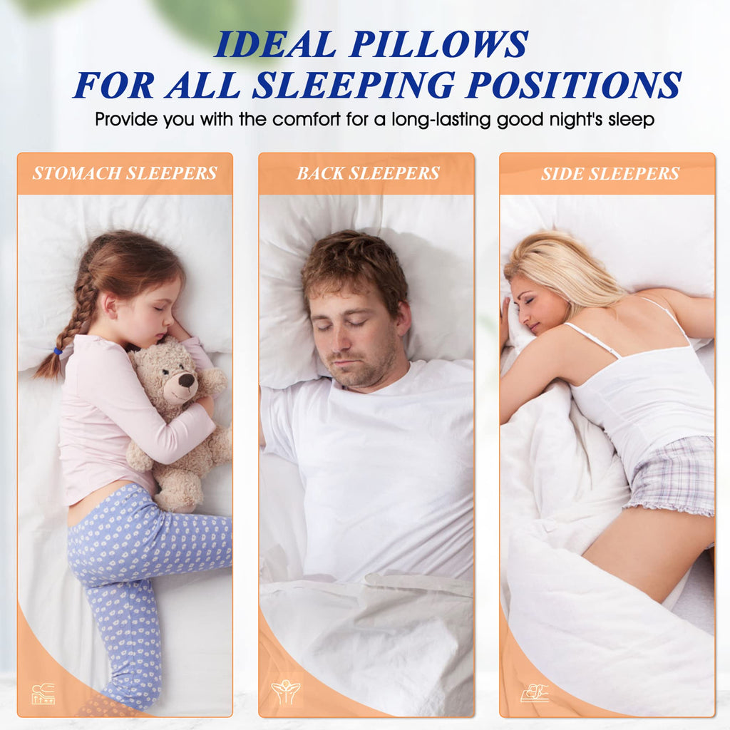 King Size Set of 2 Firm Bed Pillows Q81938