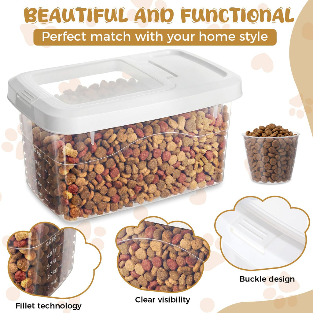 2 Pack 11 Lbs Airtight Dog Food Storage Container with Scoops Z552661