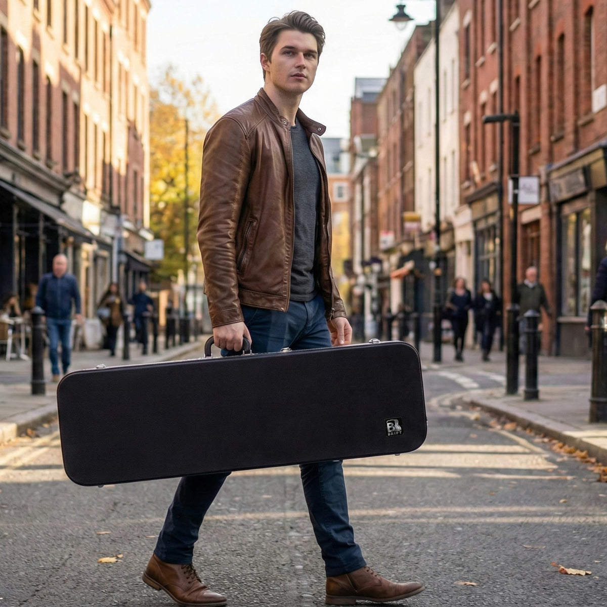 39 Inch Wooden Hard Shell Electric Guitar Case with Lock Latch D233