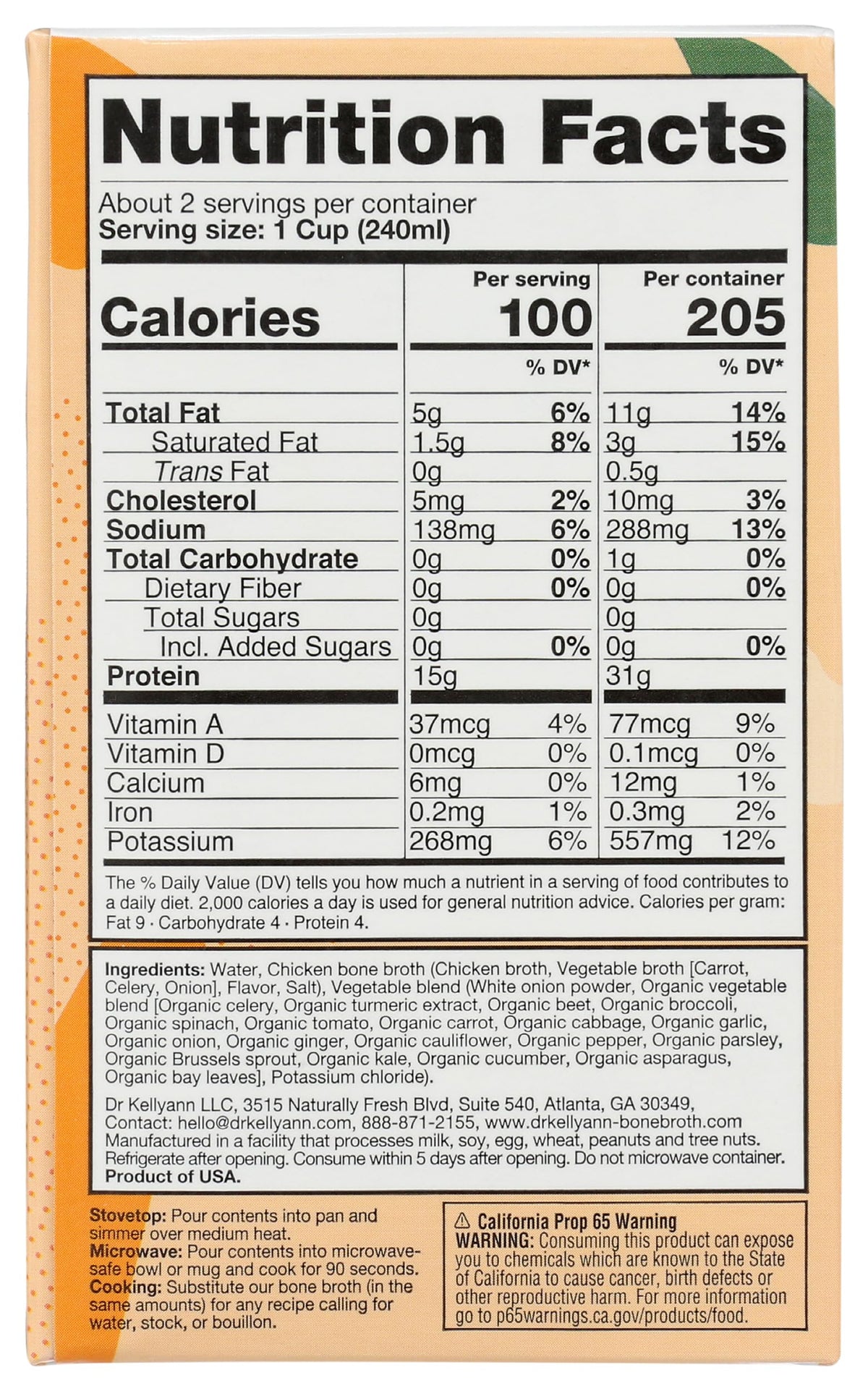 Low Sodium Chicken Bone Broth J445113