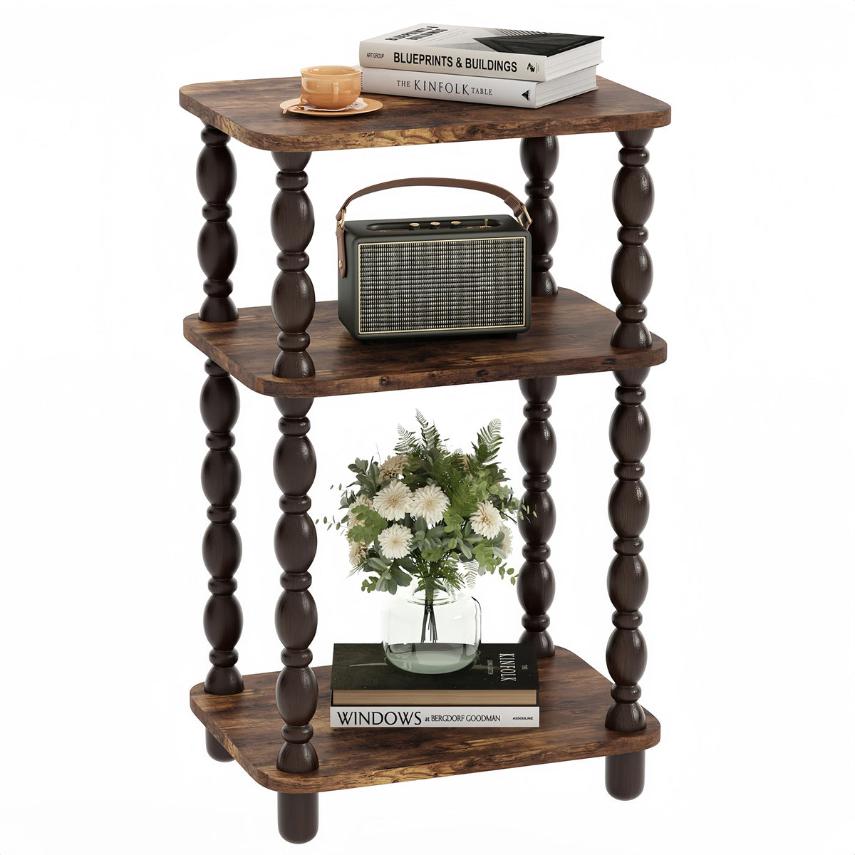 3-Tier Narrow End Table W8452