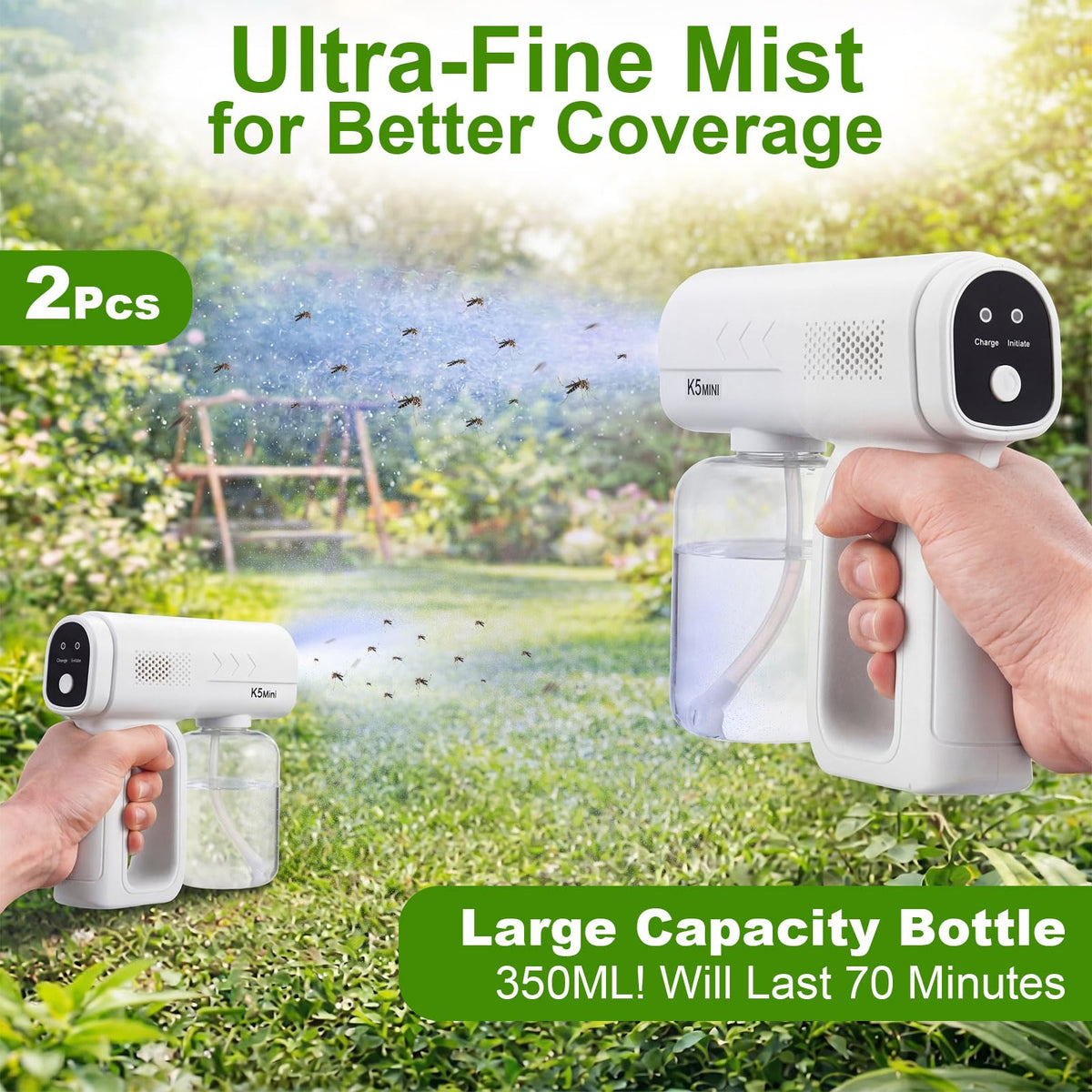 2 Pack Rechargeable Handheld Nano Sprayer U448416