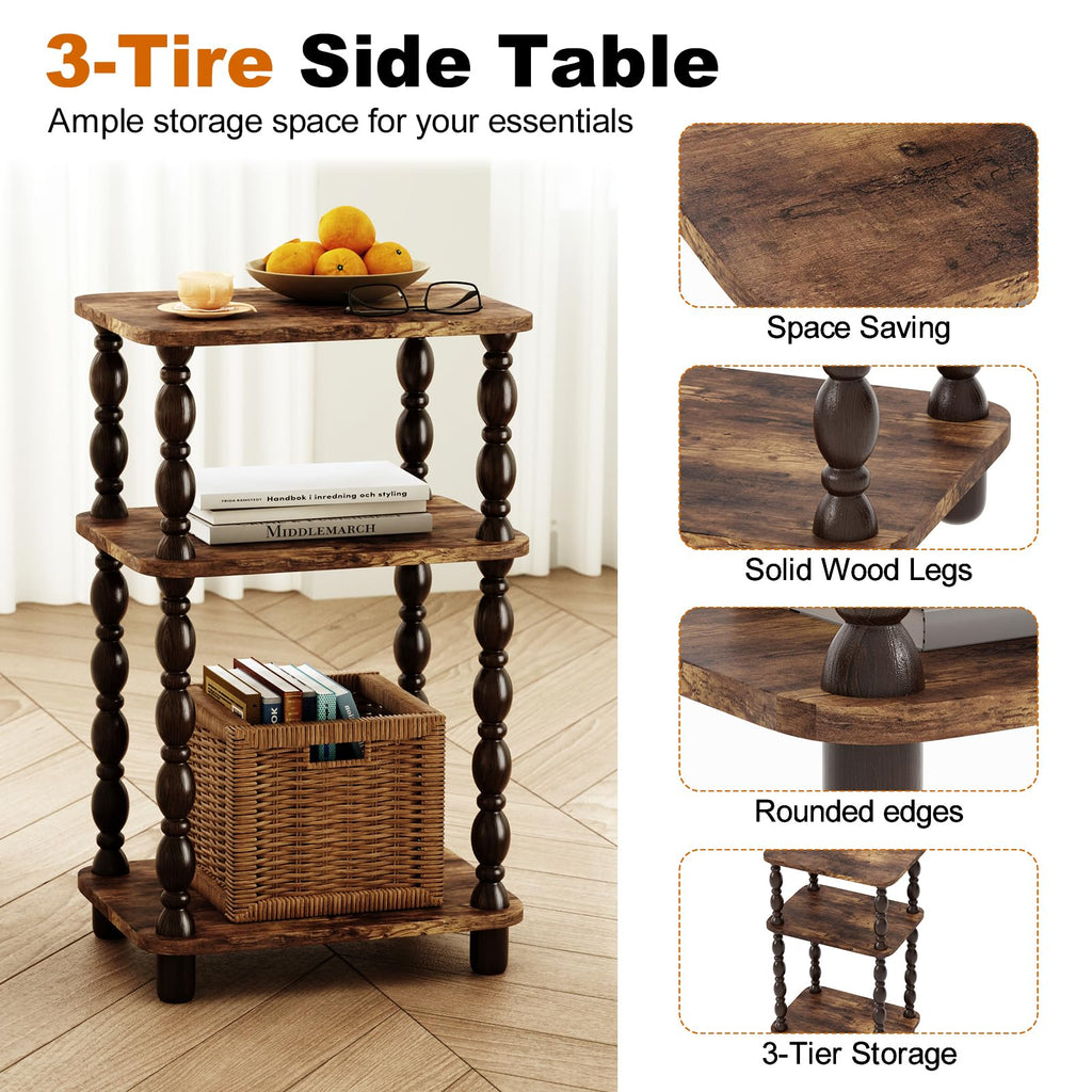 3-Tier Narrow End Table W8452