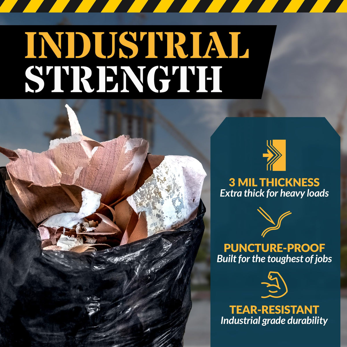 55 Gallon Heavy Duty Trash Bags V677