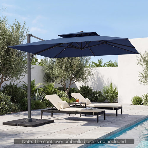 10 FT Navy Blue Cantilever Patio Umbrella R231310