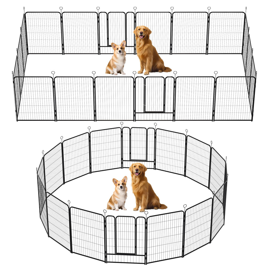 Heavy-Duty Iron Exercise-Pen System Portable Yard Camping Kennel Alternative F442