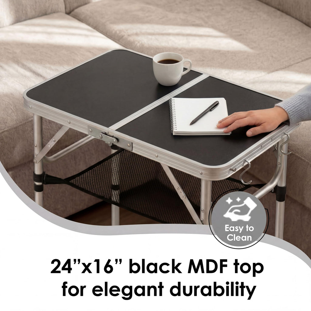 Small Folding Table 2ft with Mesh Holder Y93050