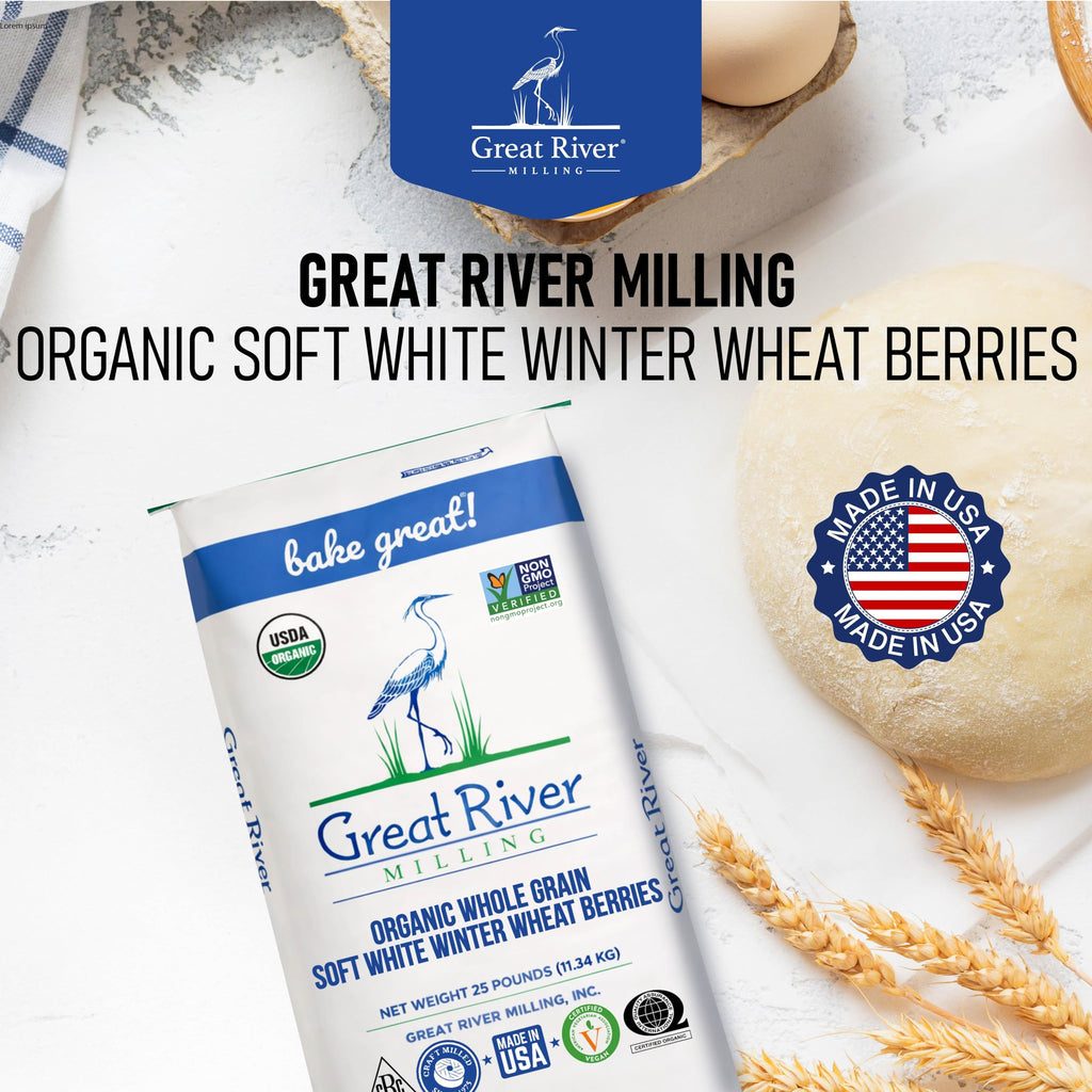 Organic Soft White Wheat Berries 25 lb C613