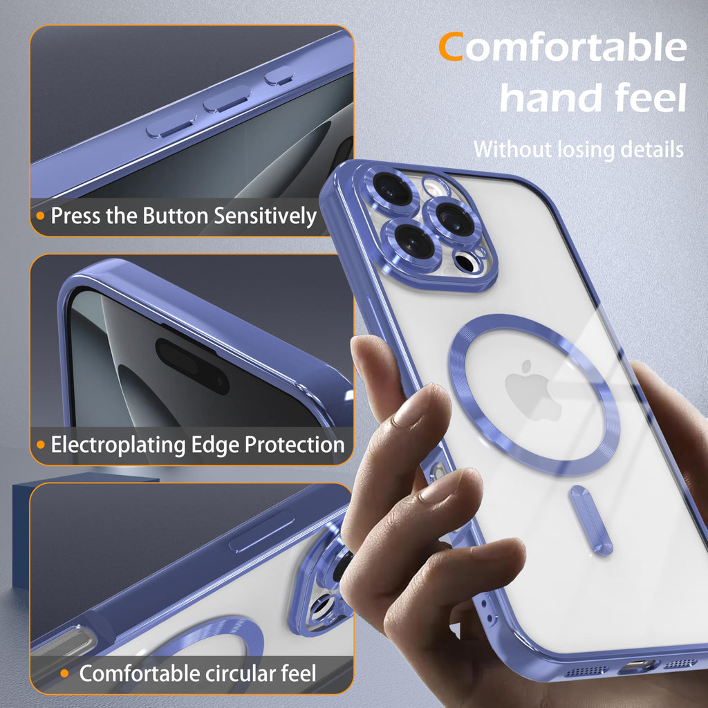 Magnetic Clear Case for iPhone 13 Pro Max with Camera Lens Protection U471635