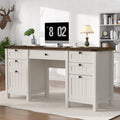 62" Executive Desk with File Drawer & Cabinet L165