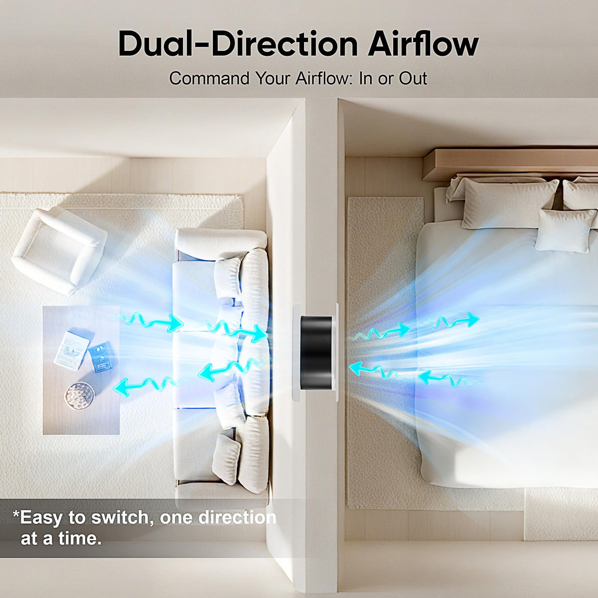 8" Room to Room Air Transfer Fan with Remote Y124682