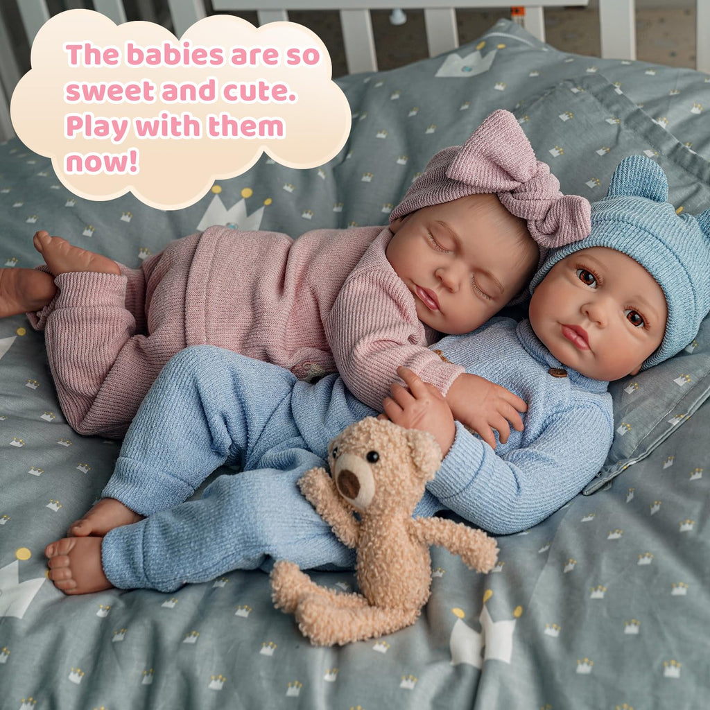 20 Inch Lifelike Reborn Baby Dolls Twins B88628
