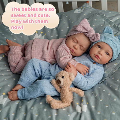 20 Inch Lifelike Reborn Baby Dolls Twins B88628