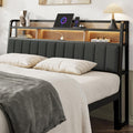 King Headboard with Storage and Charging Station R9432