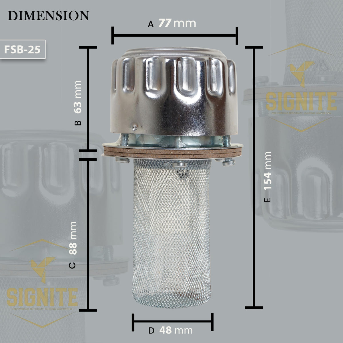 Flange Type Breathers Cap 25CFM/720 LPM 40 Micron Filtration 6 Hole Chrome Steel Alloy O147