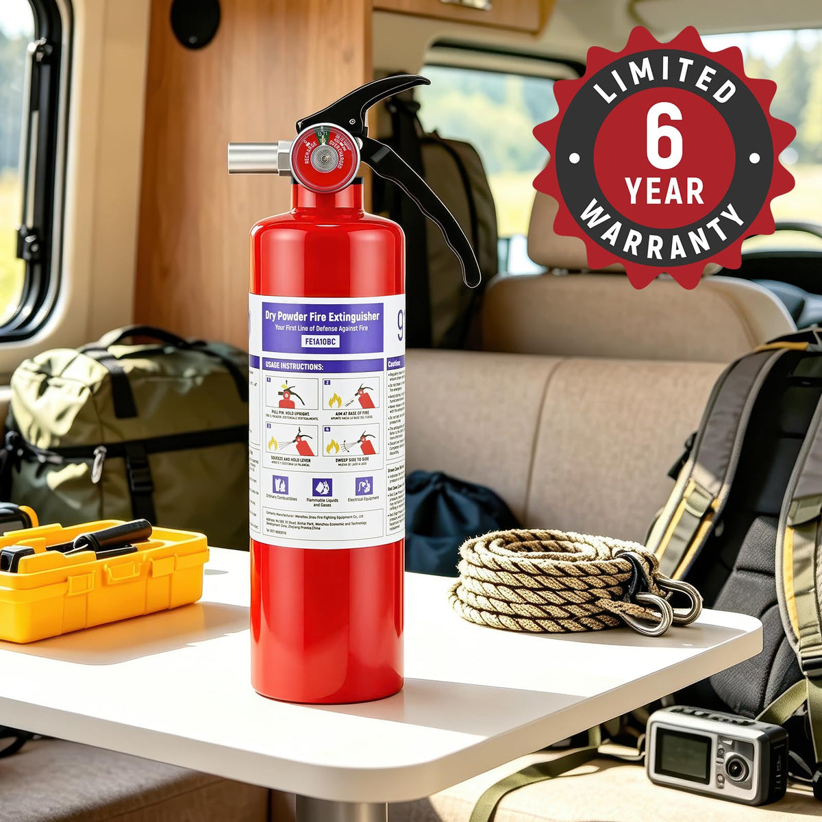 2 Pack 2.5LB ABC Dry Powder Fire Extinguisher V35733