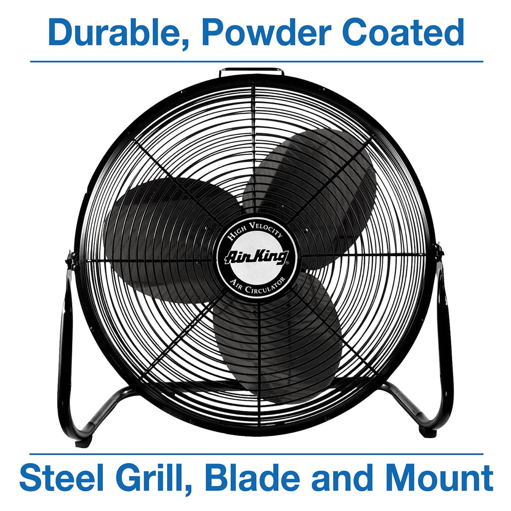 20-Inch High Velocity Pivoting Floor Fan, Black G526405