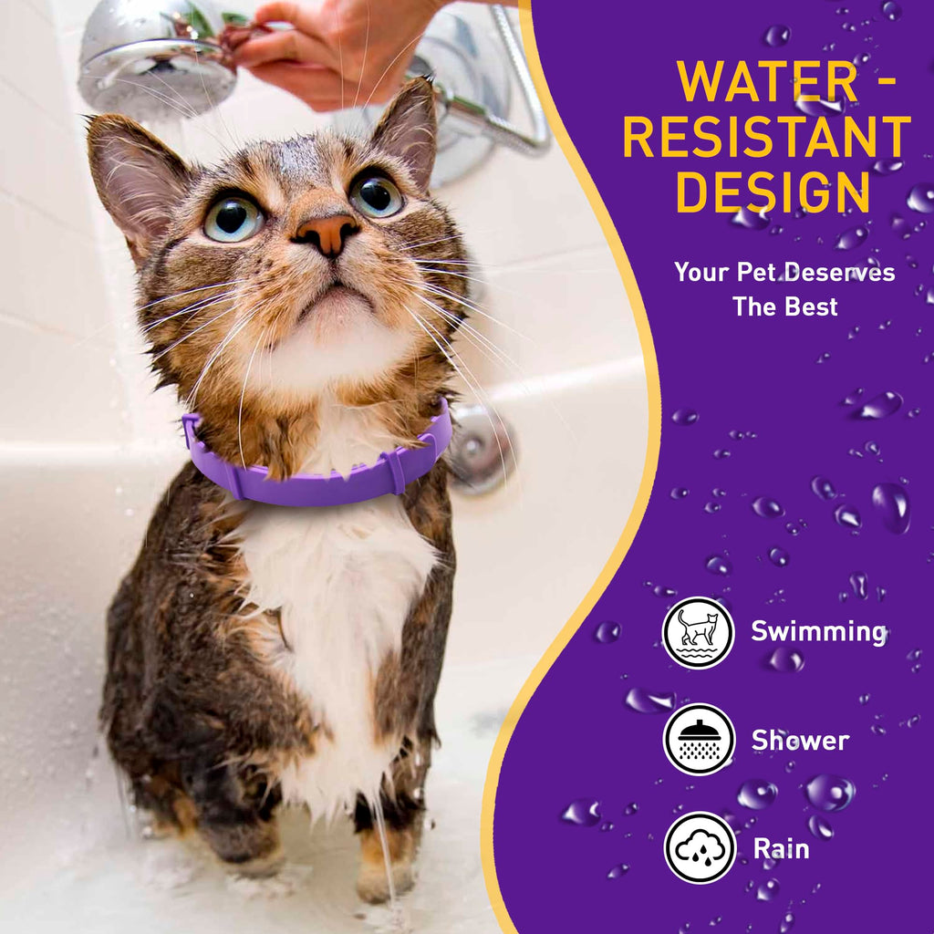 4 Pack Adjustable Water Resistant Calming Collar for Cats U511