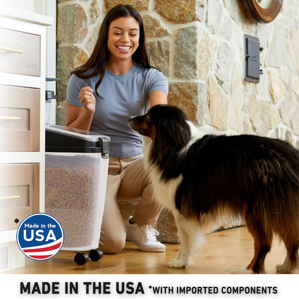 Airtight Dog Food Storage Container with Treat Container and Scoop X47492