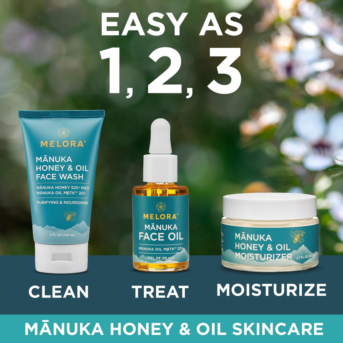 Manuka Honey Moisturizing Face Cream and Face Oil Bundle 1.7 oz I79989