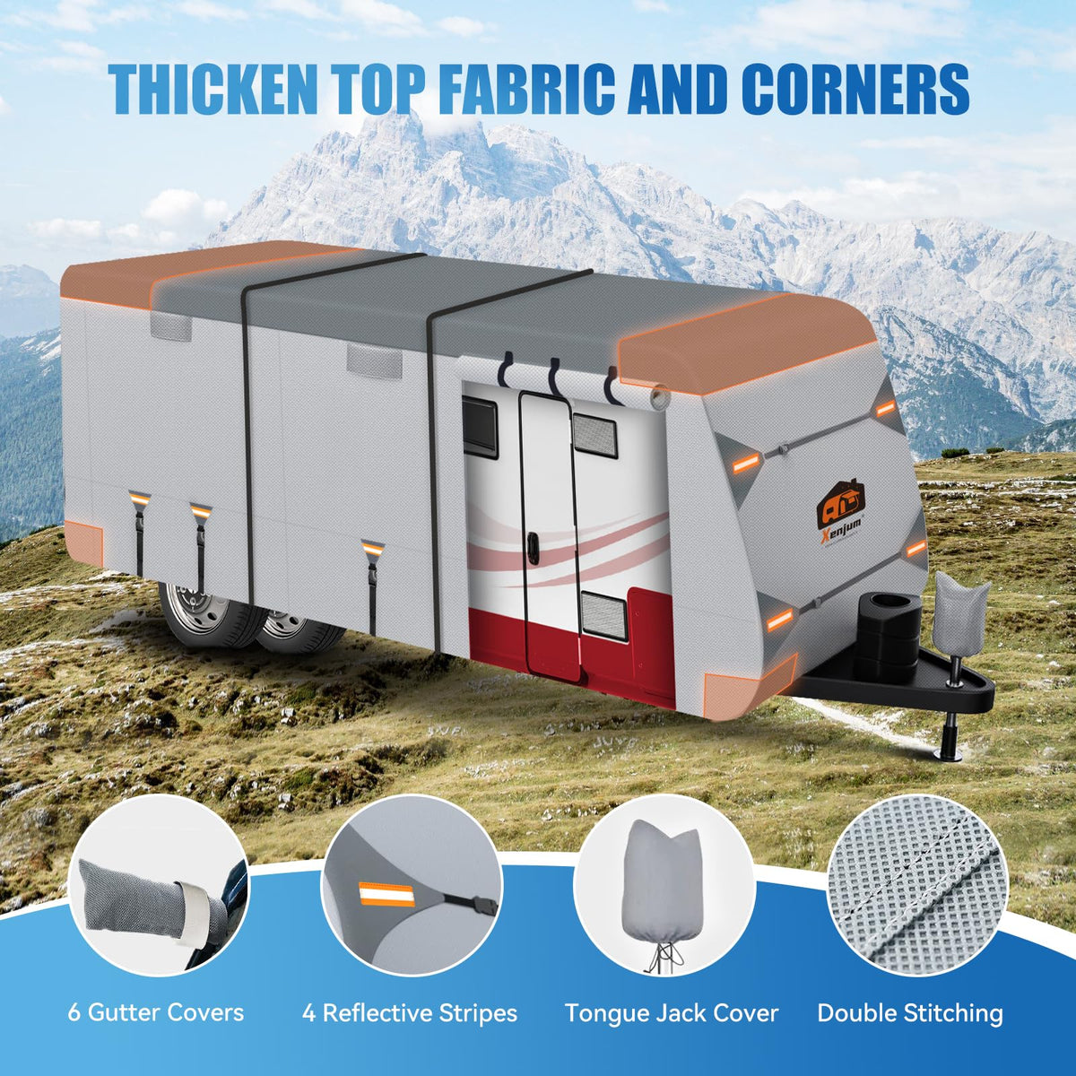 14-16 ft 8 Layers Heavy Duty RV Cover D18239
