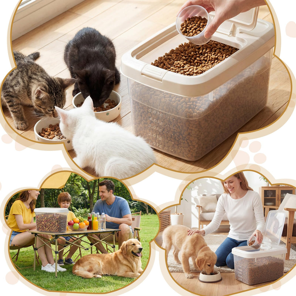 2 Pack 11 Lbs Airtight Dog Food Storage Container with Scoops Z552661