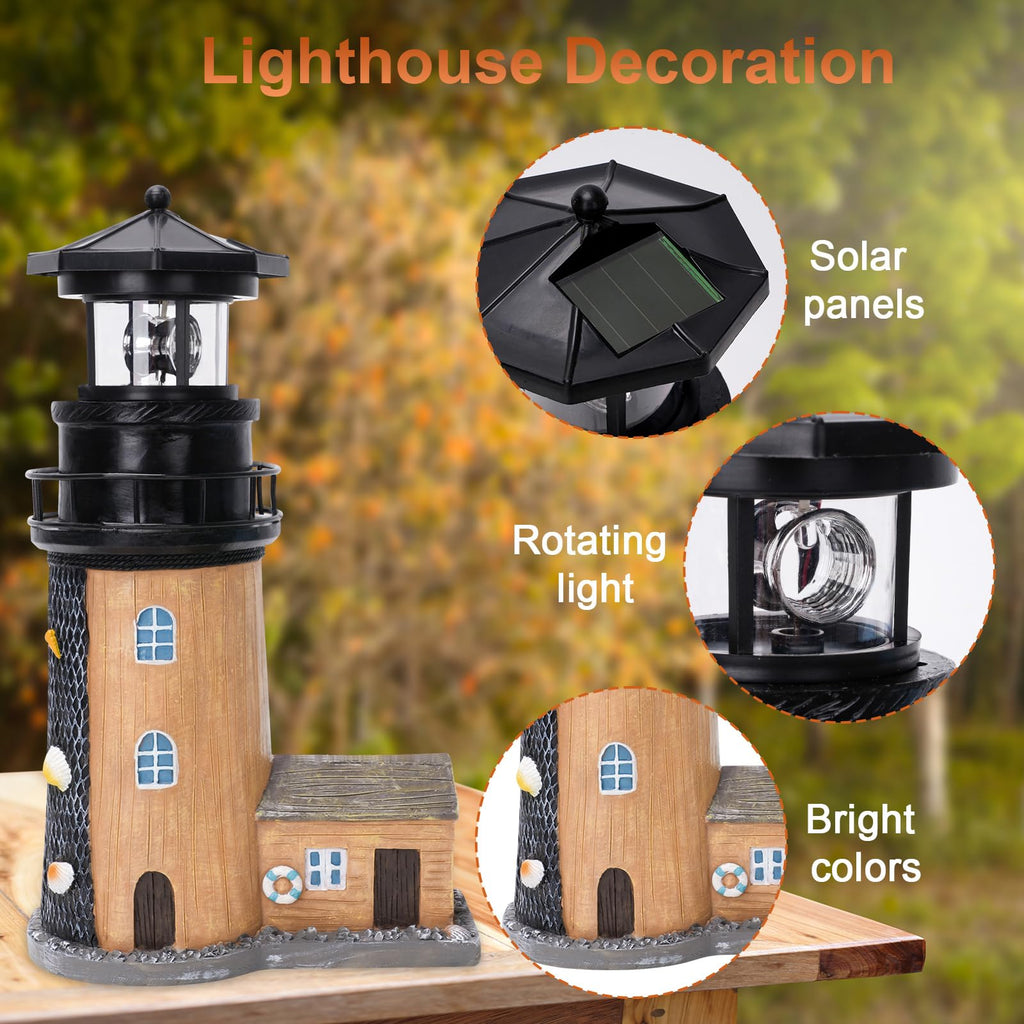 Solar Lighthouse with Rotating Beacon J250