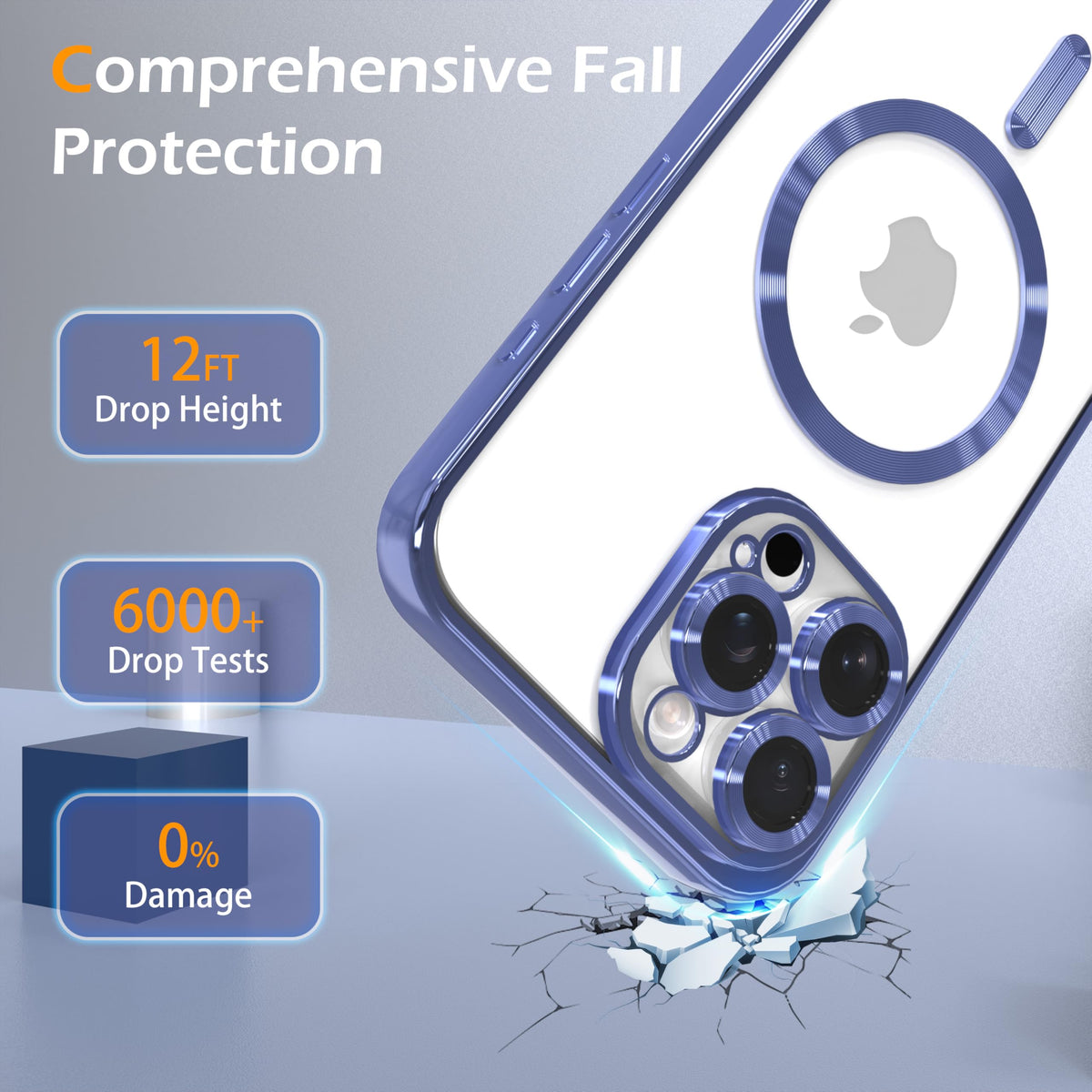 Magnetic Clear Case for iPhone 13 Pro Max with Camera Lens Protection U471635