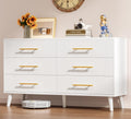 White 6 Drawer Wood Dresser U91371