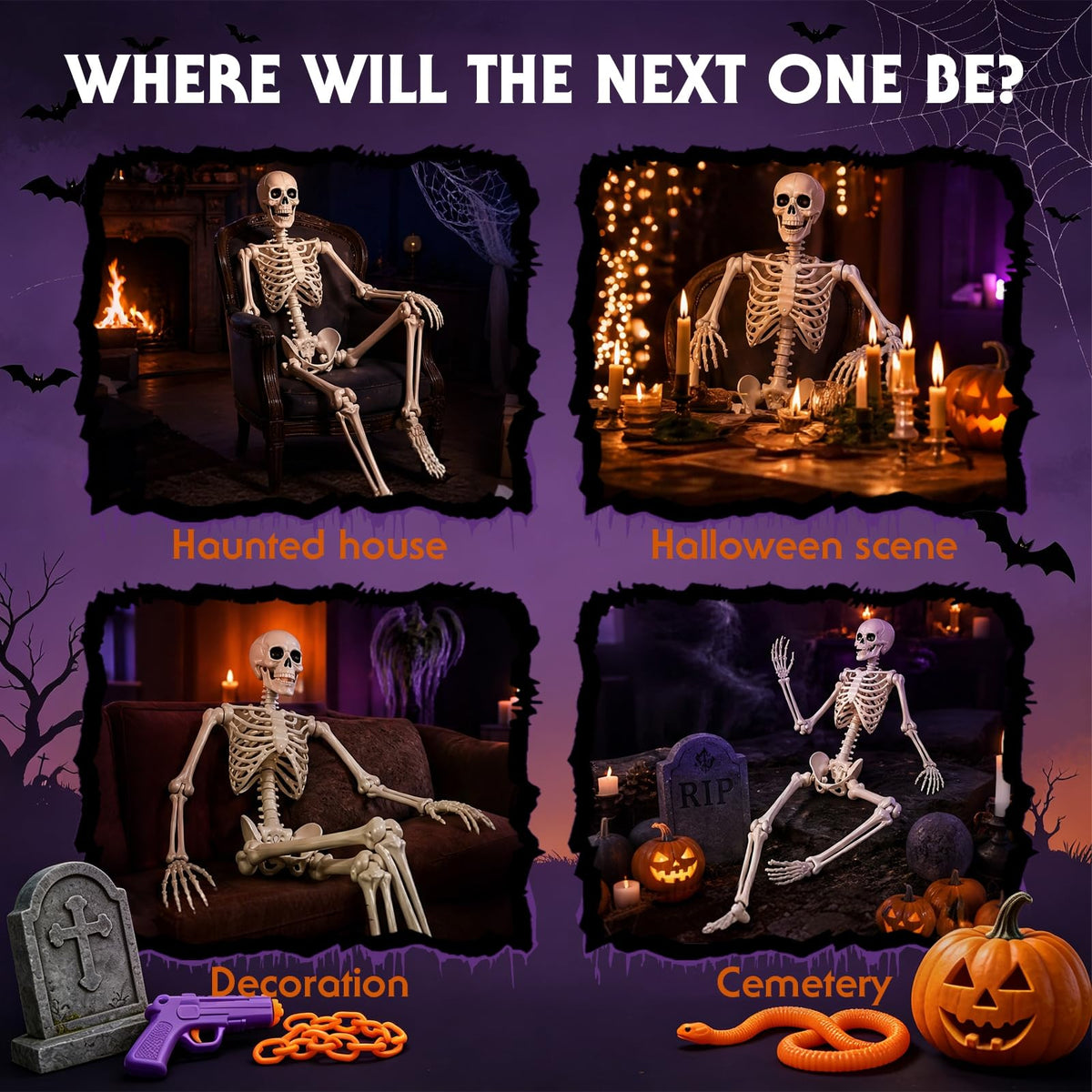 Life Size Skeleton 5.4 ft ABS Plastic Posable Human Bones D34853