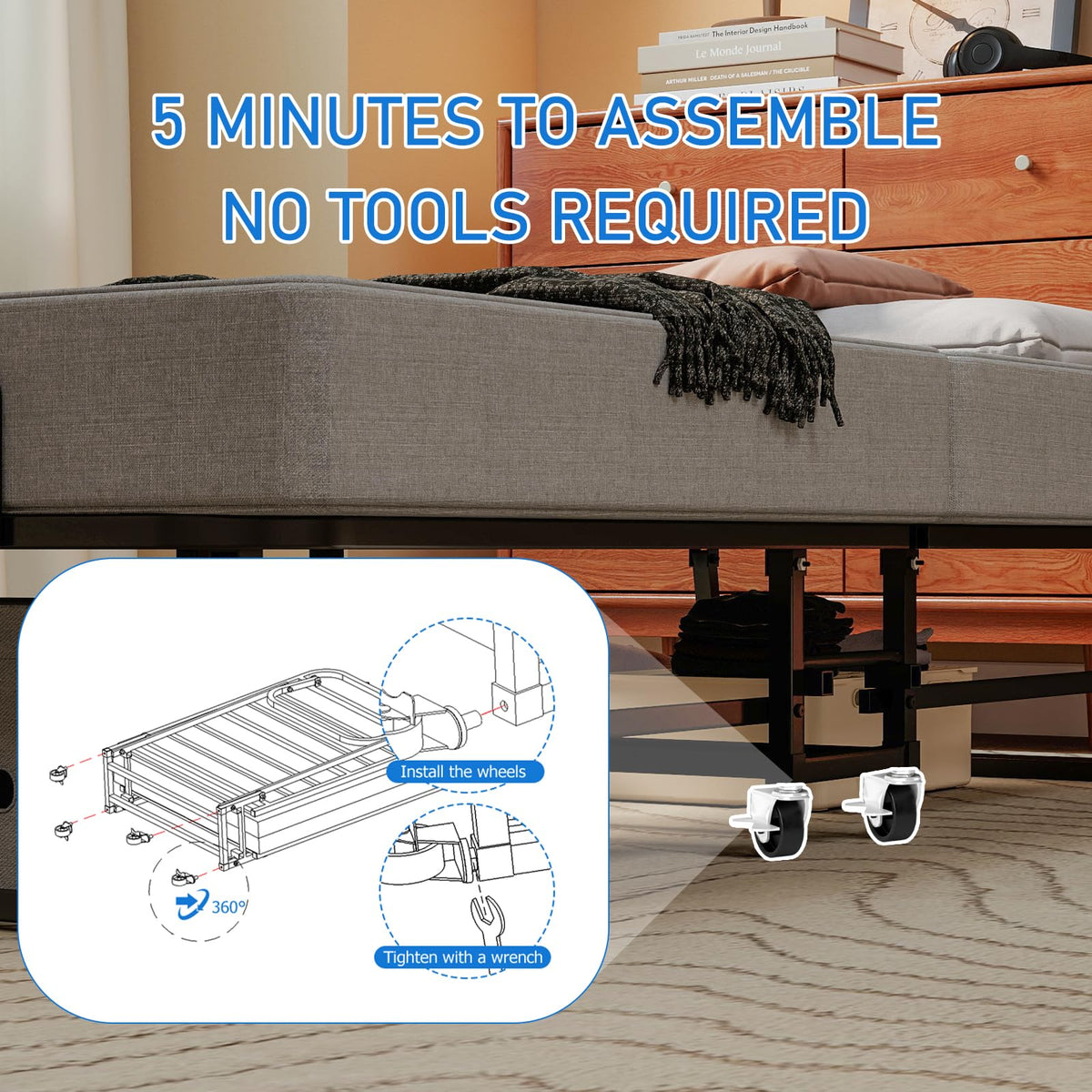 Folding Bed with Mattress J62216