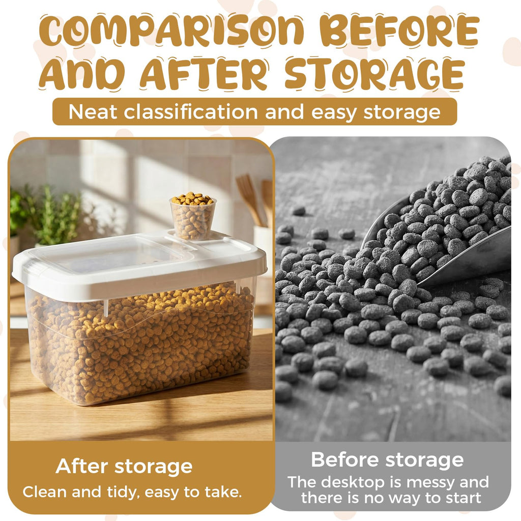 2 Pack 11 Lbs Airtight Dog Food Storage Container with Scoops Z552661