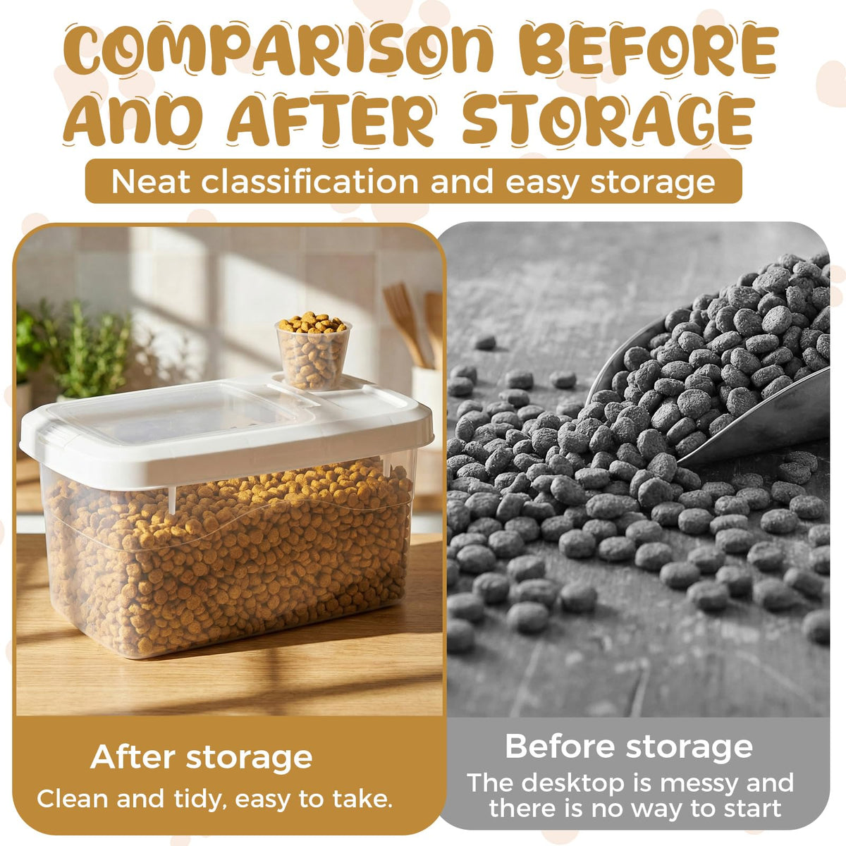 2 Pack 11 Lbs Airtight Dog Food Storage Container with Scoops Z552661