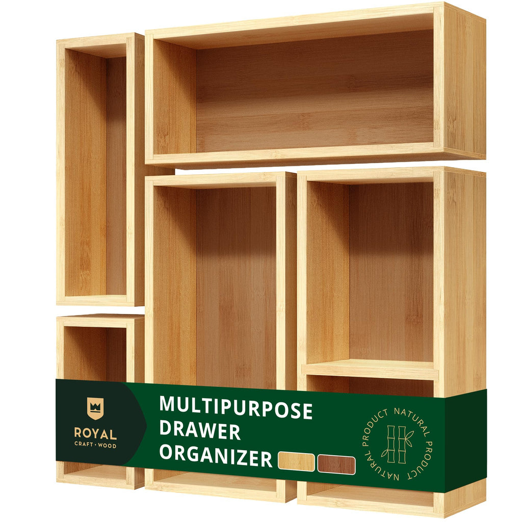5-Piece Bamboo Drawer Organizer Set H98722