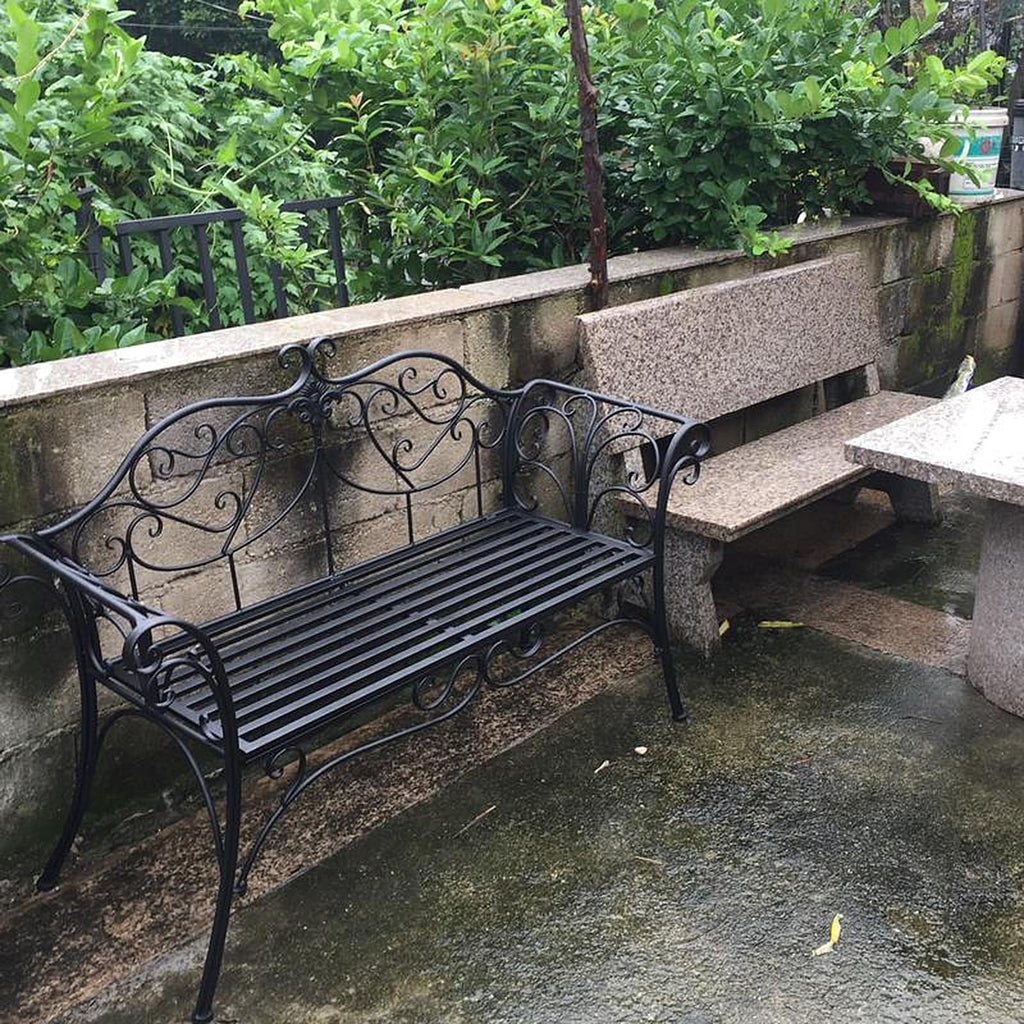 2-Seat Outdoor Metal Bench A164