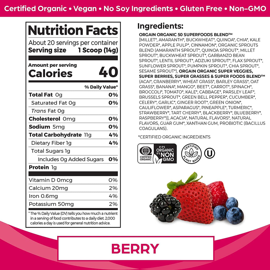 Organic Protein and Greens Powder O496455