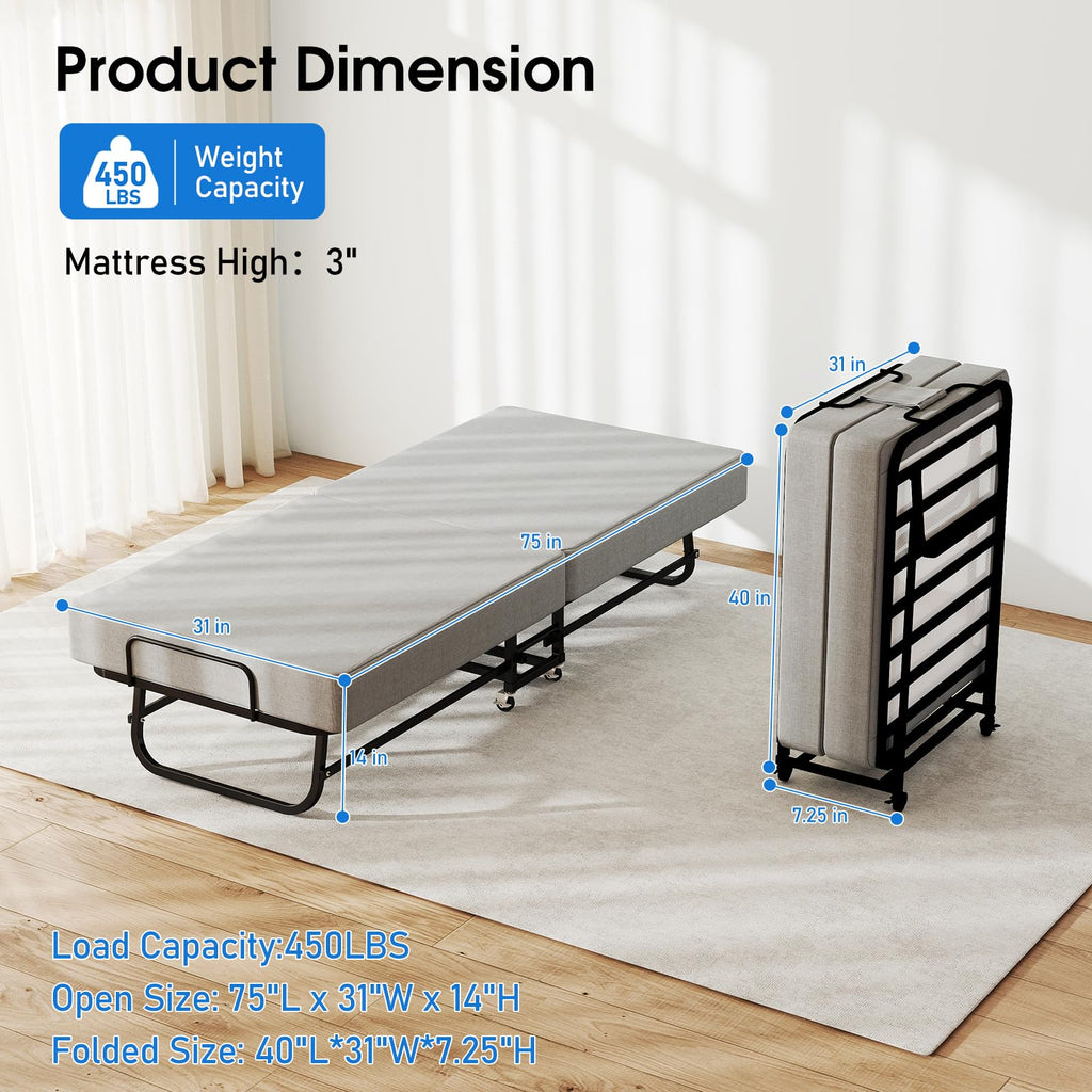 Folding Bed with Mattress J62216