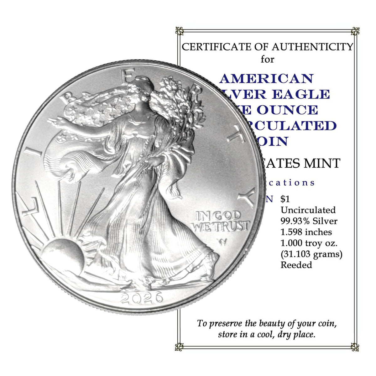 1 oz Brilliant Uncirculated Silver Eagle S78809