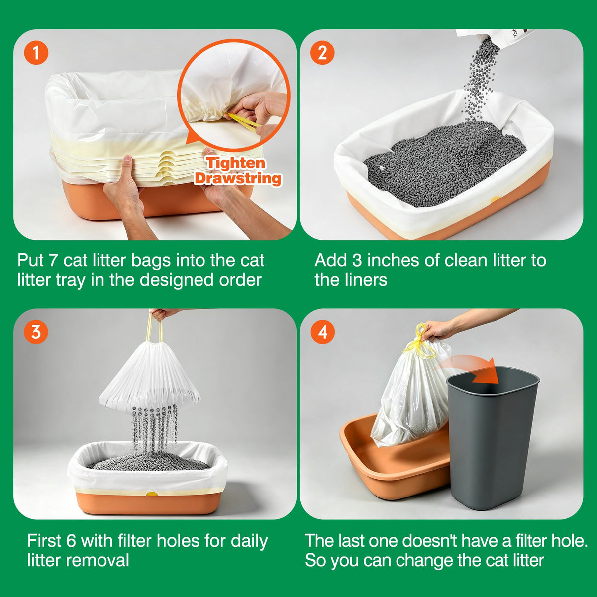 Sifting Litter Box Liners 14 Count T154